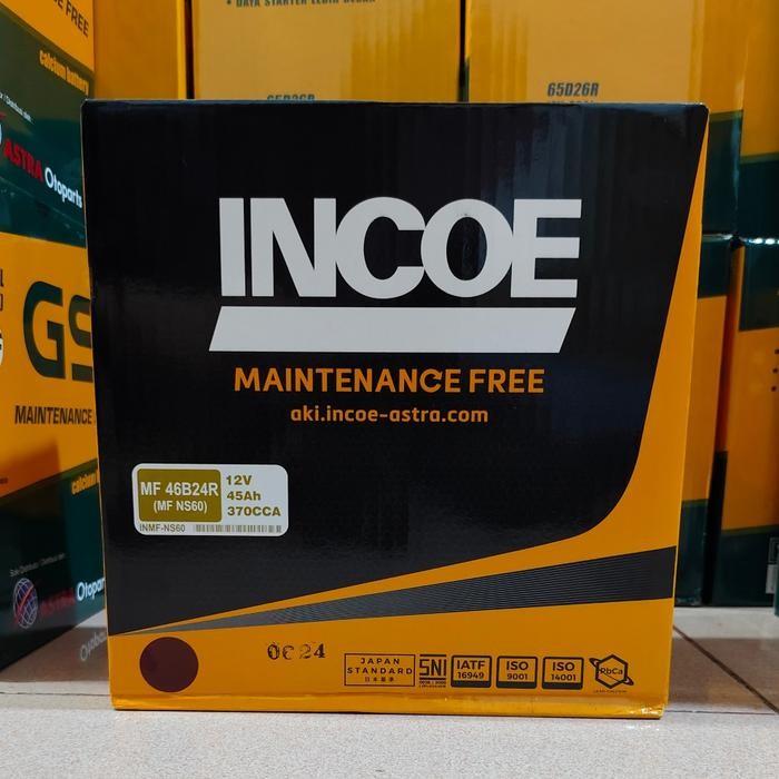 Aki Accu Mobil Suzuki Splash, Swift, Apv Ns60 Incoe Mf Aki Kering