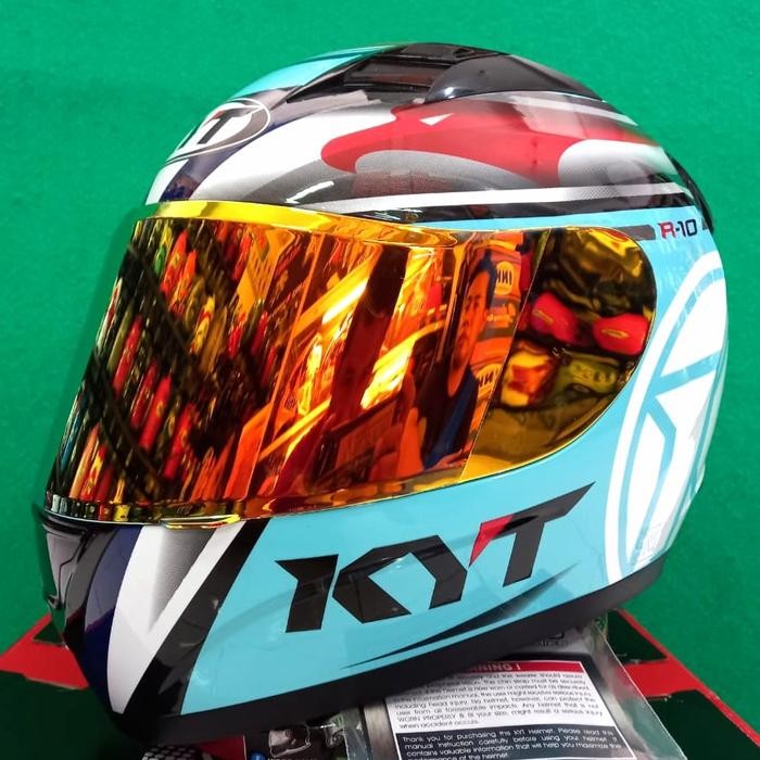 VISOR IRIDIUM KYT R10 K2 RAIDER RC7 FLAT VISOR IRIDIUM RED GOLD