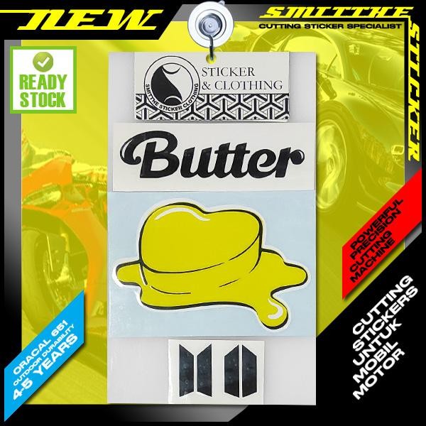 TERMURAH Stiker BTS Butter Cutting Sticker aksess Mobil Motor Helm READY STOCK
