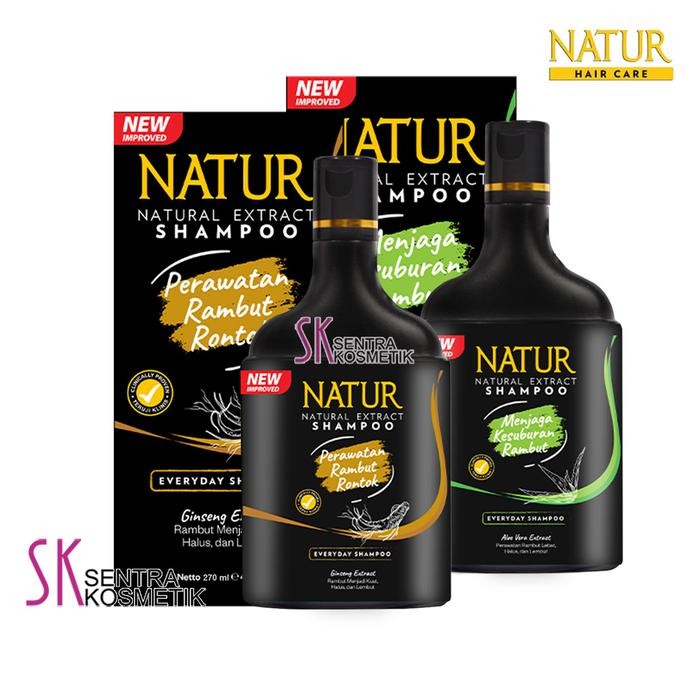 5ybo- Natur Shampoo 270 Ml Shampo Perawatan Rambut Rontok Sampo Melebatkan