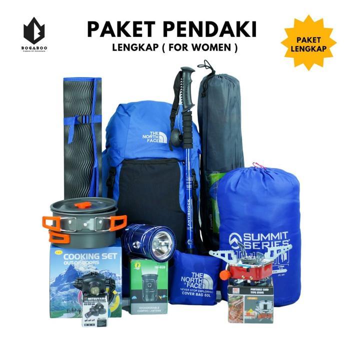 PAKET PENDAKI LENGKAP 1 SET PERLENGKAPAN CAMPING - MENDAKI FOR WOMEN