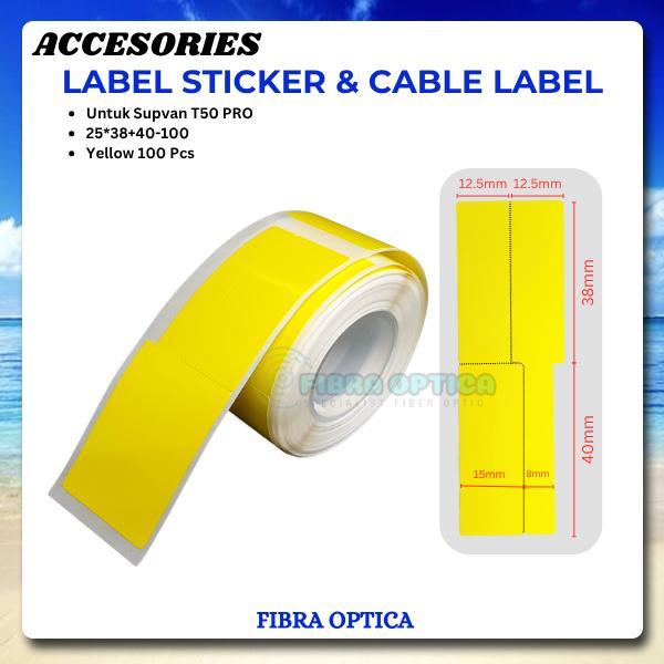 Stiker Label Kabel Jaringan/LAN/Fiber Optic/Listrik Anti Air Cable Label Sticker