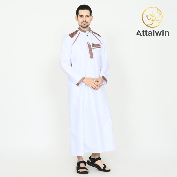 Attalwin Koko Gamis Jubah Pria Katun Premium Gamis Umroh Haji JD018