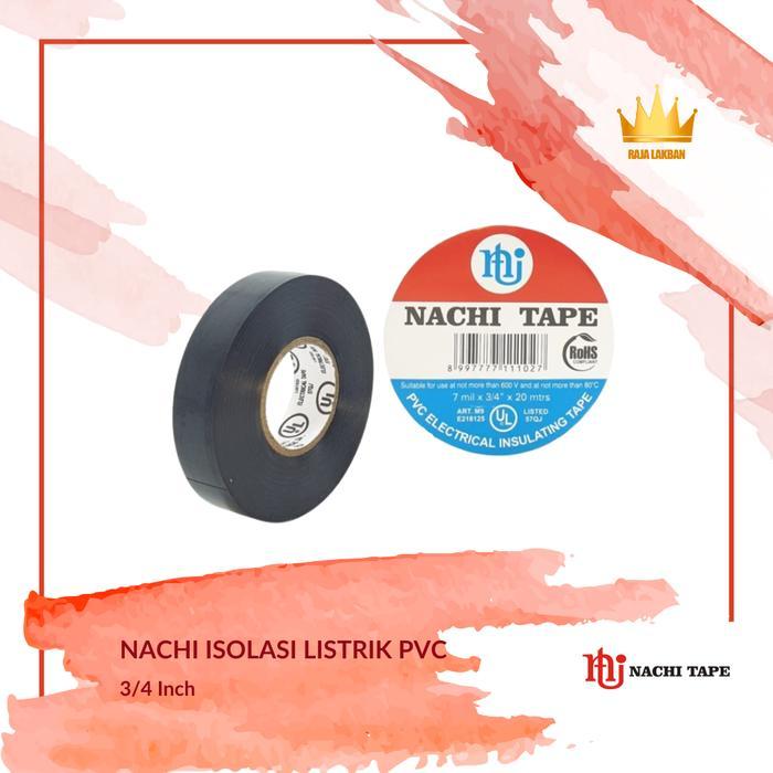 NACHI ISOLASI LISTRIK PVC UL DUS PLASTIK/ 19MM - HITAM - DUS
