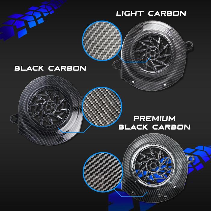 IND Onderdil Tutup-Cover-Pelindung Kipas Magnet-Mesin Black Karbon-Carbon Spin & Skywave & Skydrive-