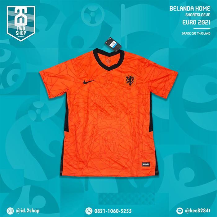 Baru Jersey Bola Belanda Home Euro 2021 Grade Ori
