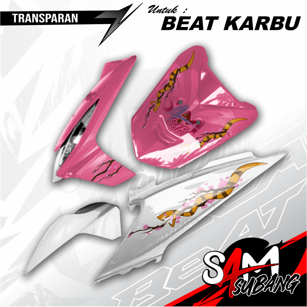 STRIPING TRANSPARAN HONDA BEAT KARBU ULAR LIVERY MOSTWANTED