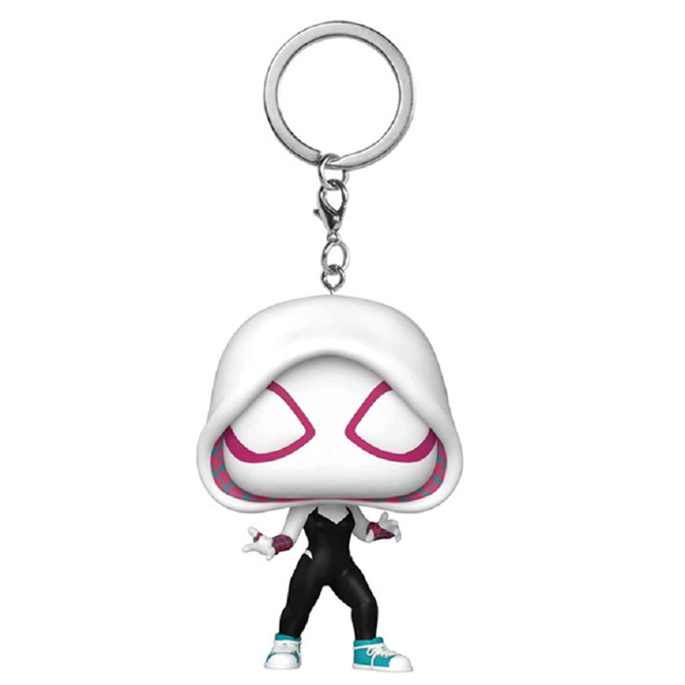 New SPIDER MAN Pocket Keychain Iron Spider Key Rings Peter Parker Key Pendant Toys Figure Keyrings