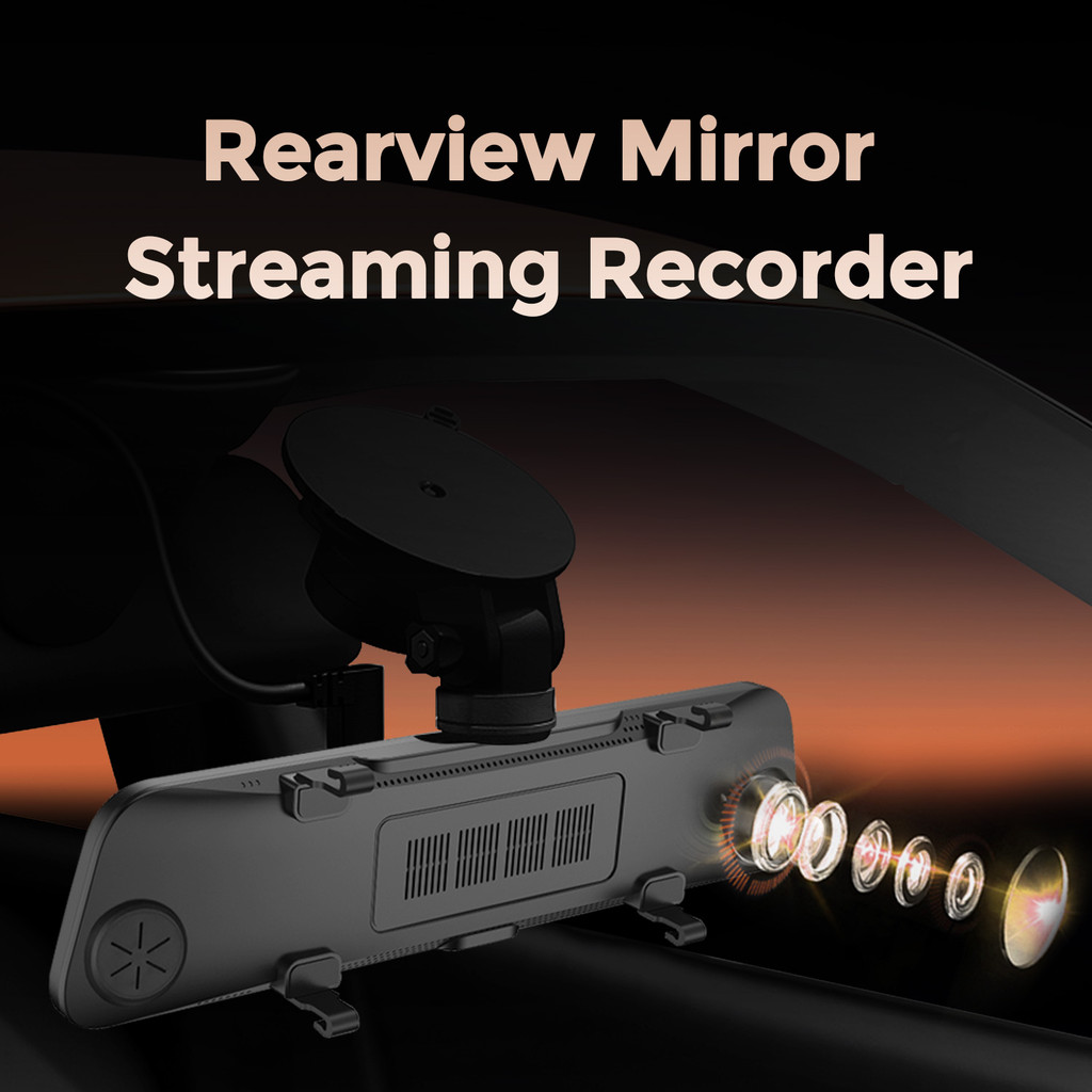 New 10/12 inch Recorder mirror Camera Dash Cam Front and Rear streaming recorder Rear View Mirror