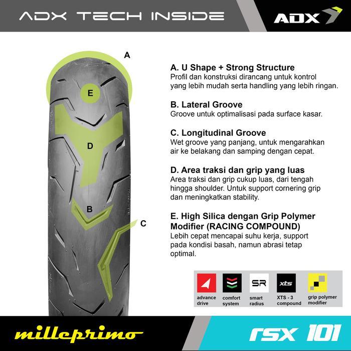 Ban Adx Milleprimo 130/70 Ring 12