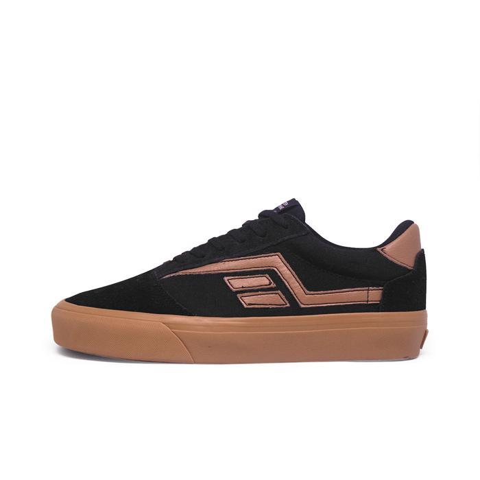 1489 - Sepatu Aether Black Gum Sneakers Canvas Vulcanized Shoes - FE4 - Black Gum, 38