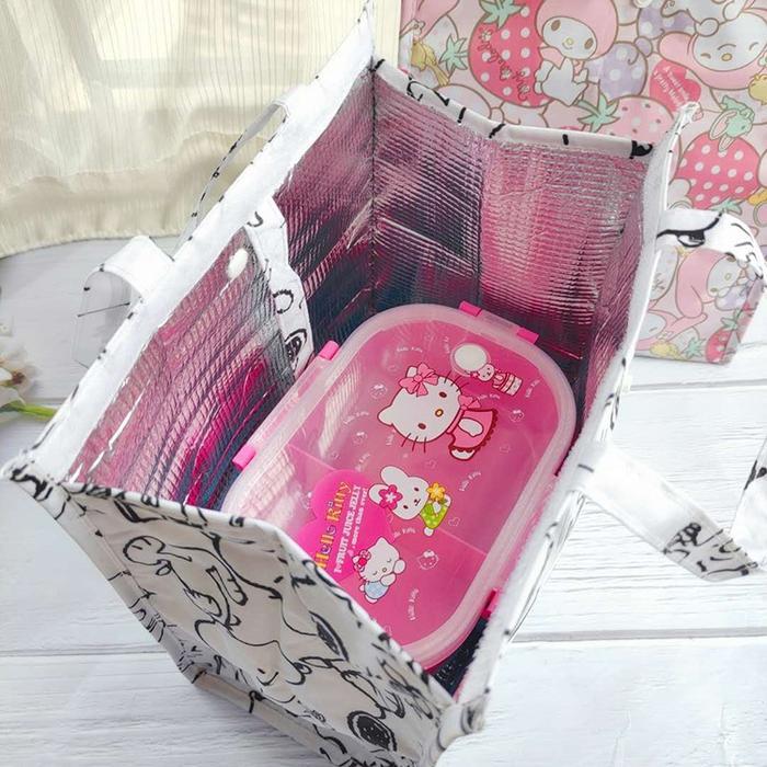 Lunch Bag Tas Bekal Anak Dewasa Thermal Kuromi Melody Snoopy Hello Kitty Pooh Cinnamoroll Mickey