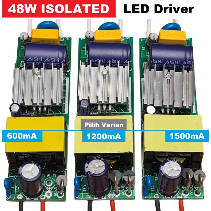 Led Driver Hpl 48W Isolated 600Ma 1200Ma 1500Ma Akuarium Aquascape Pju