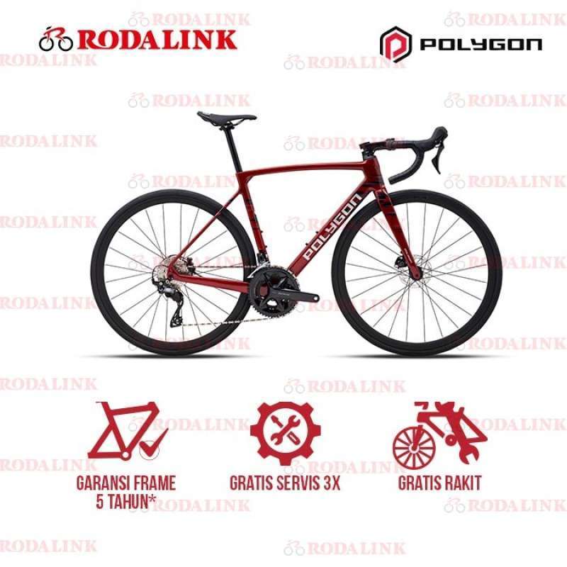 Polygon Sepeda Balap Carbon Road Bike Strattos S7 Disc