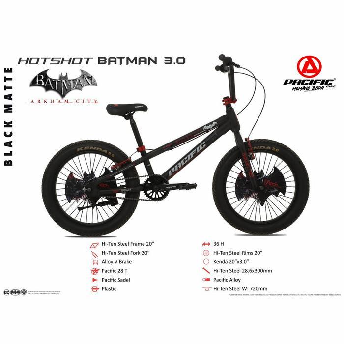 sepeda BMX hotshot Batman rotor pacific 20 inch