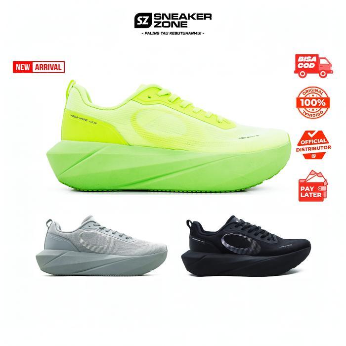 SEPATU RUNNING GUMI VEGA - SEPATU LARI DAILY RUN EMPUK KAKI LEBAR ORIGINAL GUMI