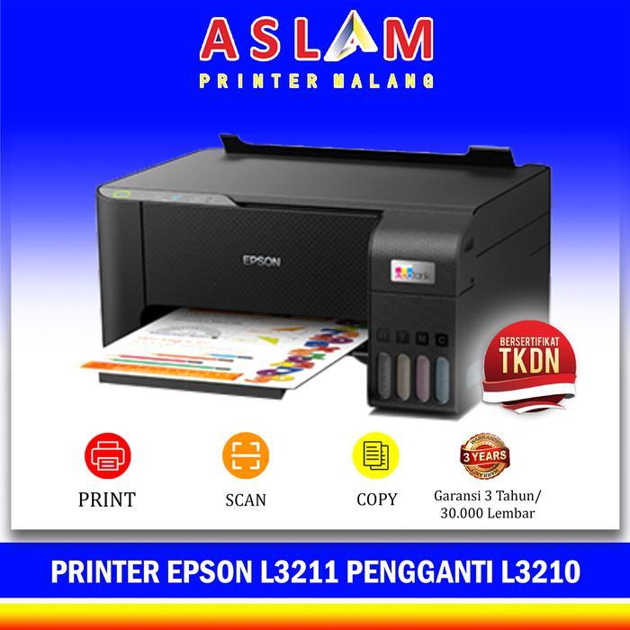 Printer Epson EcoTank L3210 All-in-One Pengganti Printer Epson L3110 - L3210/L3211 TINTA EPSON