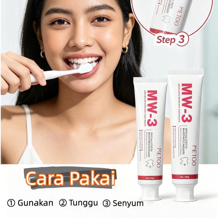 METOO PASTA GIGI MW3-BPOM-pemutih gigi/Bebas Sensitif/Gigi /Bebas Karang Gigi/Pasta Gigi