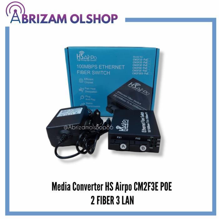 Hsairpo Media Converter 2 Fiber 3 Eth 10/100 Hs Airpo Cm2F3E