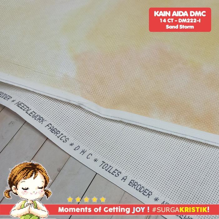 Kain Sulam Kristik Strimin Printed Aida 14ct C - 3855 Sandstorm