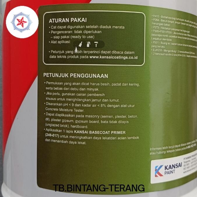 Cat Dasar Tembok Galon Base Coat Primer Kansai Paint 5 Kg
