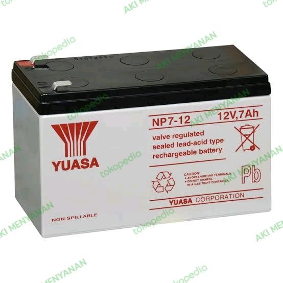 Aki Yuasa 12V 7 Ah Amper Accu Vrla