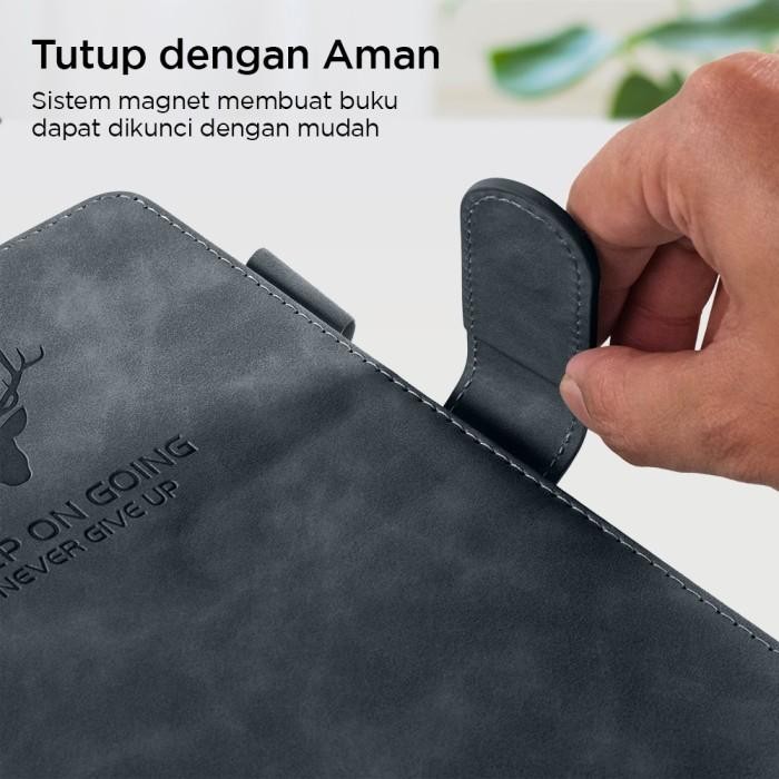 

A5 Buku Agenda Kulit Klip Magnet Buku Catatan Jurnal Harian Notebook
