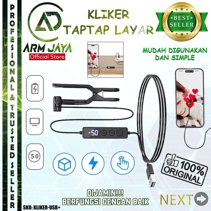 KLIKER OTOMATIS LAYAR HP ALAT TAP TAP SCREEN LAYAR OTOMATIS KECEPATAN TINGGI PORTABEL KETUK JARI