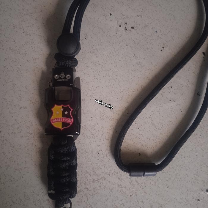 

lanyard id card tactical mini knife logo mabes polri