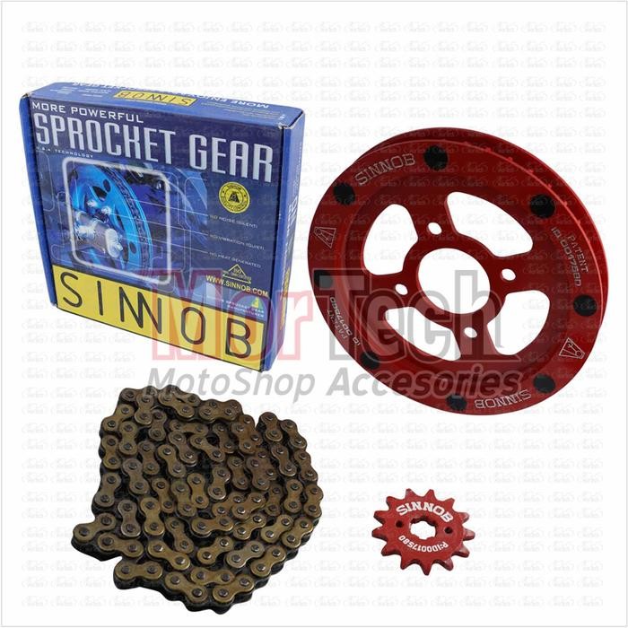 Chain Kit - Gear Set - Gear - Gir Dan Sinnob Premium Tiger Revo Merah