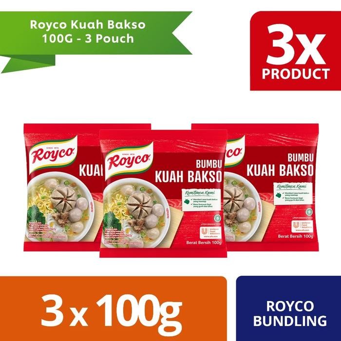 

Pilihan- Royco Kuah Bakso 100G - 3 Pouch