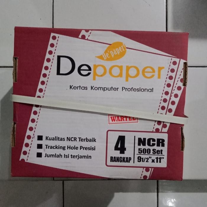 

Continuous Form Depaper 4 Ply : 4 Wartel Warna 9 1/2"x11