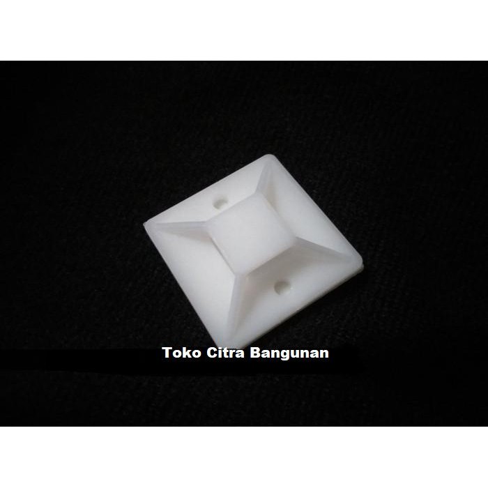 

Dudukan Kabel Tis 25 X 25 Mm Klem Tempel Dinding Tembok Tie 100 Buah