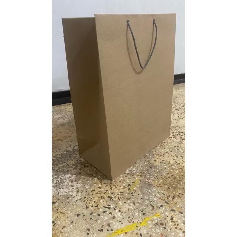 

Paperbag Polos Coklat Ukuran 21x13x27 (paket 12pcs) |Tas Kertas |Tas Kado |Tas Souvenir |Paper bag custom