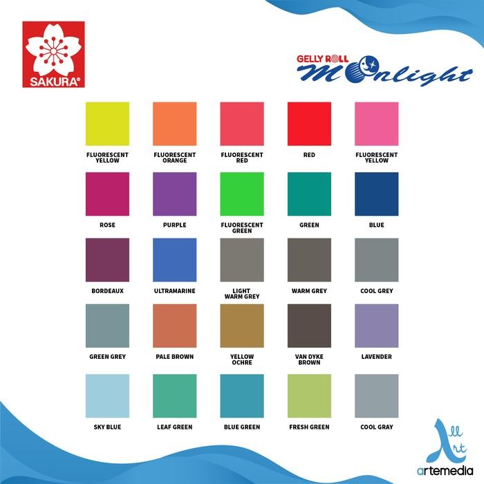 

Pulpen Warna Sakura Gelly Roll Moonlight Color Set Gel Pen Bolpen