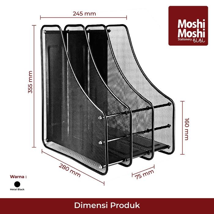 

FILE BOX FOLDABLE STEEL RAK PENYIMPANAN DOKUMEN 3 SEKAT JARING BESI