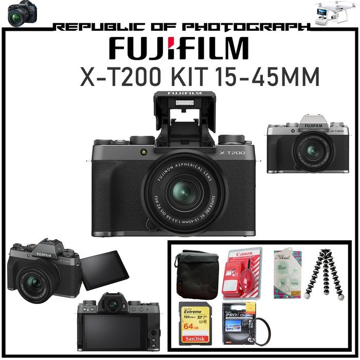 FUJIFILM X-T200 KIT 15-45MM - FUJI X-T200 KIT 15-45MM - FUJI XT200 KIT Shopeseler