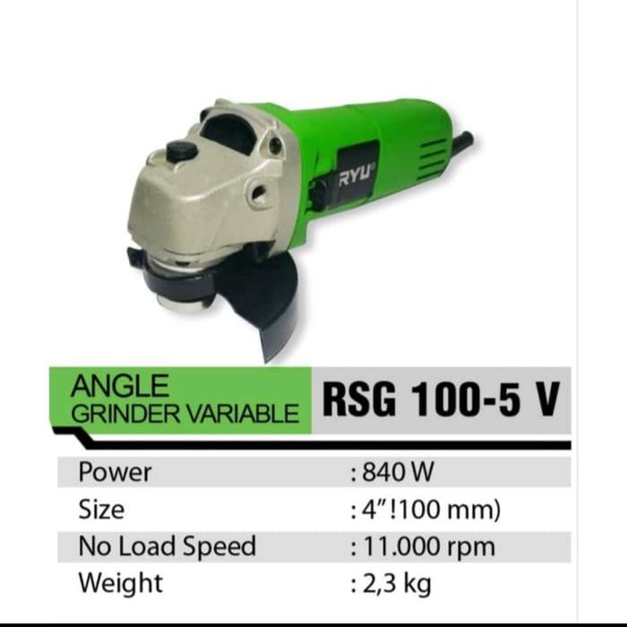 Grenda Ryu Rsg 100-5 Variable Speed/ Grenda Tangan Ryu 4" Ryu