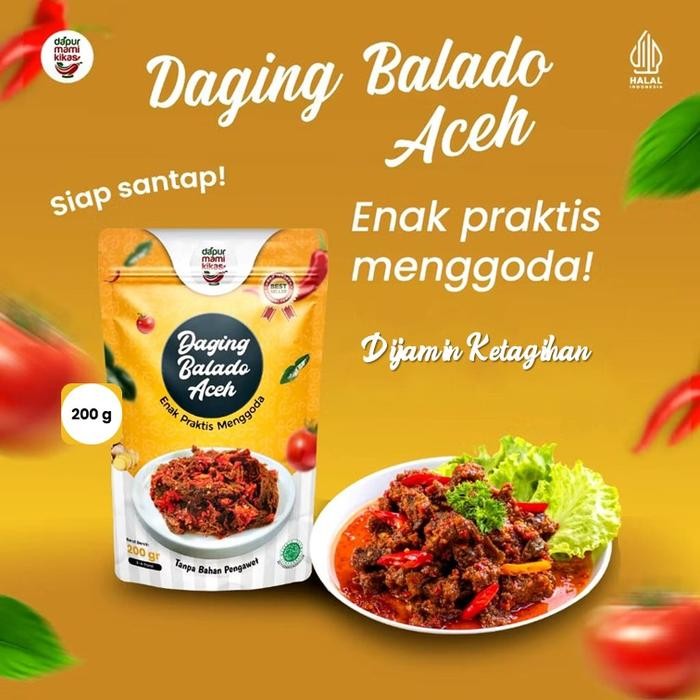 

ASLI DapurMamiKikas - Daging Sapi Bumbu Balado - Makanan Instan Khas Aceh - Daging Sapi Balado 200g
