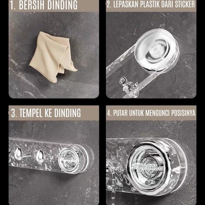 Kastok baju gantungan baju / hanger gantungan toilet serbaguna / gantungan handuk kamar mandi tempel