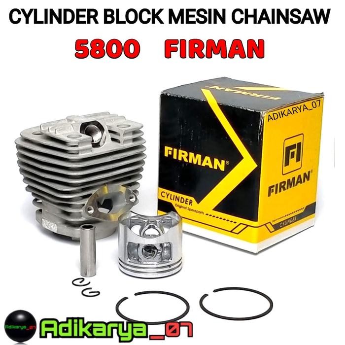 Cylinder block ASSY blok boringan KOMPLIT mesin chainsaw sinso mini tipe 5800 FIRMAN