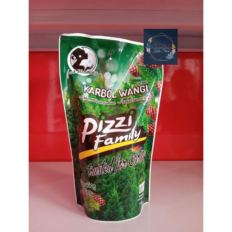 PIZZI KARBOL WANGI 800ml/cairan pembersih lantai carbol refreshing pine 800 ml