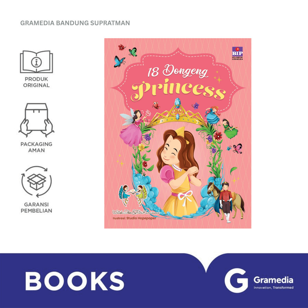 Gramedia Bandung Supratman | 18 DONGENG PRINCESS | Buku Belajar Anak | Buku Anak Original Gramedia