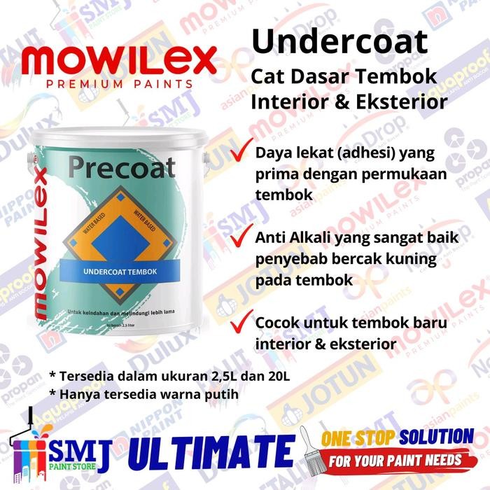 Terbaik Cat Dasar Tembok Mowilex Interior & Exterior Undercoat 20L 100% Ori