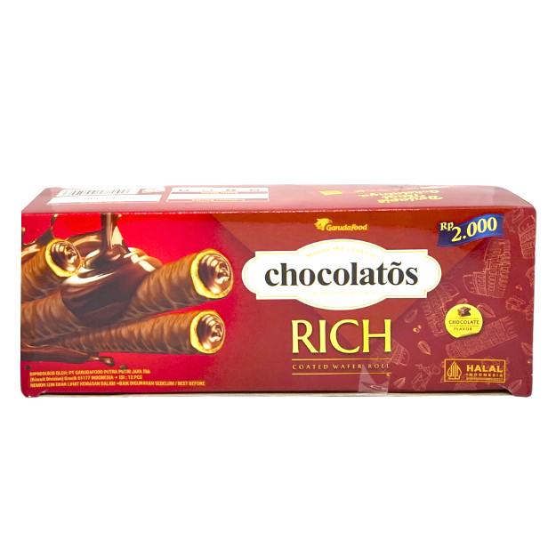 

S28176 CHOCOLATOS RICH ROLL CHOCOLATE WAFER 12X19GR MAJU BERSAMA (20250915)