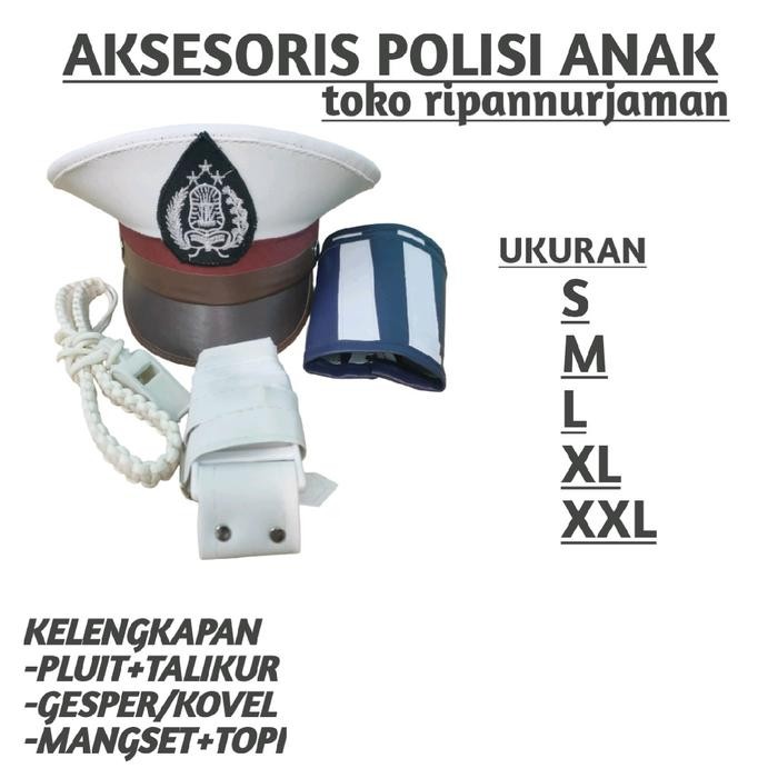 Pilihan- Aksesoris Polisi Anak / Atribut Polisi Anak (Polantas Kelengkapan Anak Tk Polisi)