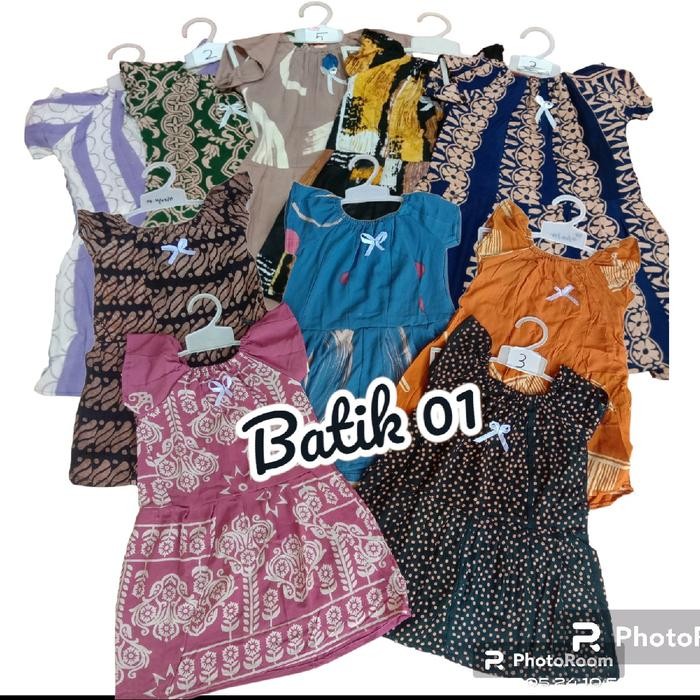Pilihan- Paket Isi 18 Pcs Daster Anak 1-3Th, Bahan Rayon, Random Motif Rayon Tidur Bayi