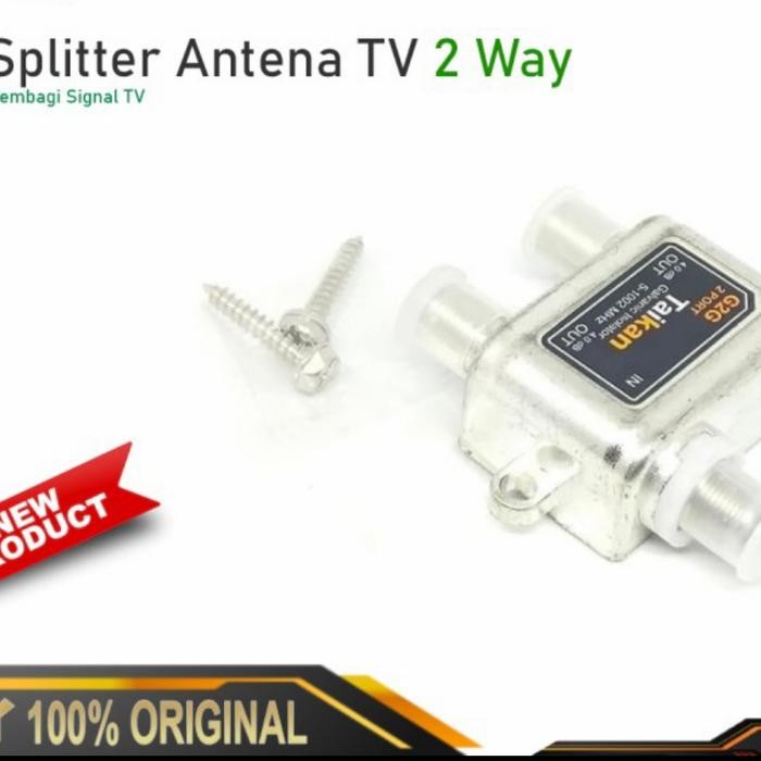 New Splitter Taikin antena TV 2 way / Splitter Antena Signal TV 2way