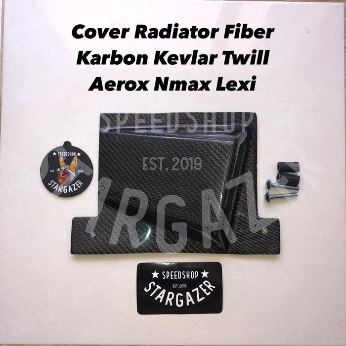Ready Cover Tutup Radiator Fiber Karbon Carbon Kevlar Twill Aerox Nmax Lexi