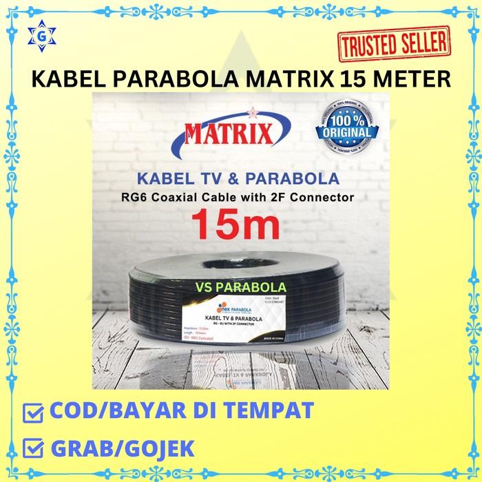 Pilihan- Kabel Parabola Dan Antena Tv Matrix 15 Meter - Kabel Antena Tv Dan Parabola Matrix